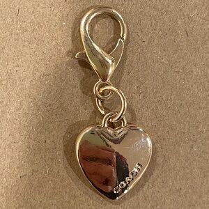 Coach Gold Heart Charm Key Clip